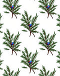 Green Juniper Berry Branch Repeats Rug