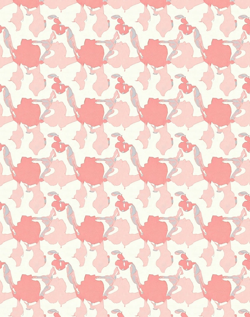 Abstract Coral Soft Pink Pattern Rug