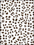 Brown Abstract Animal Print Rug