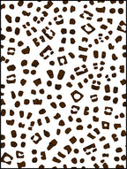 Brown Abstract Animal Print Rug