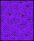 Vibrant Purple Leafy Tropical Pattern Rug