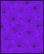 Vibrant Purple Leafy Tropical Pattern Rug