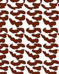 Brown White Abstract Organic Pattern Rug