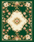 Floral Scrollwork Motif Rug