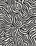 Abstract Black White Maze Design Rug