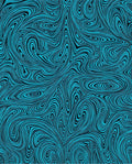 Aqua Swirls With Black Lines Rug