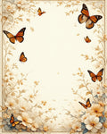 Floral Butterfly Garden Design Rug