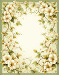 Vintage Floral Vine Scroll Wallpaper Rug