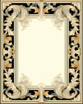 Ornate Scrollwork Decorative Style Rug