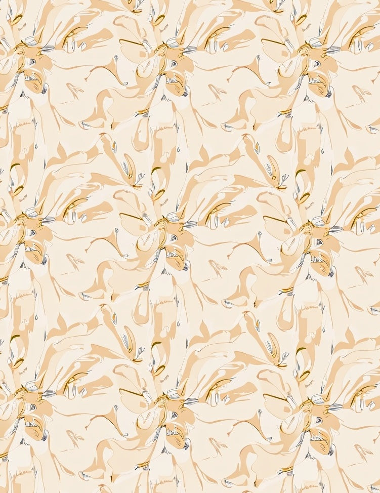Abstract Floral Swirl Pattern Rug