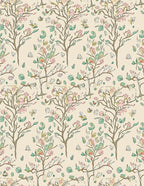 Whimsical Tree Flower Sketch Pattern Rug