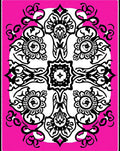 Bold Floral Symmetry Pattern Rug