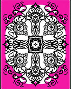 Bold Floral Symmetry Pattern Rug