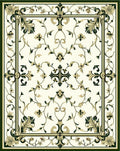 Ornate Floral Vine Garden Pattern Rug