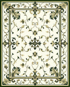 Ornate Floral Vine Garden Pattern Rug