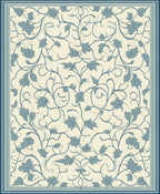 Vintage Floral Scroll Pattern Rug