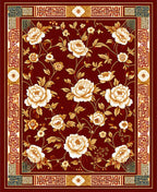 Elegant Floral Bloom Pattern Rug