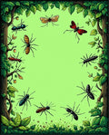 Whimsical Woodland Insects Graphic Rug