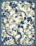 Vineyard Botanical Cream Navy Rug