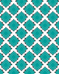 Teal Geometric Diamond Pattern Rug