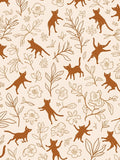 Whimsical Cat Flower Nature Pattern Rug