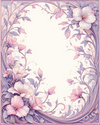 Delicate Floral Vine Pattern Rug