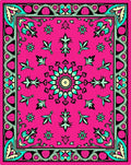 Vibrant Floral Mandala Pattern Rug