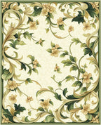 Vintage Floral Vines Botanical Design Rug