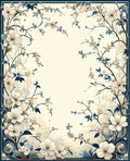Floral Vine Branch Art Rug