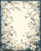Floral Vine Branch Art Rug