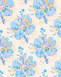 Light Blue Floral Pattern Design Rug