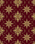 Maroon Gold Starburst Artful Medallion Rug