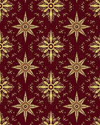 Maroon Gold Starburst Artful Medallion Rug