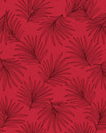 Bold Red Palm Leaf Pattern Design Rug