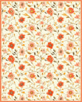 Whimsical Coral Floral Vine Pattern Rug