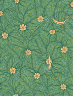 Tropical Leaf and Flower Pattern Rug