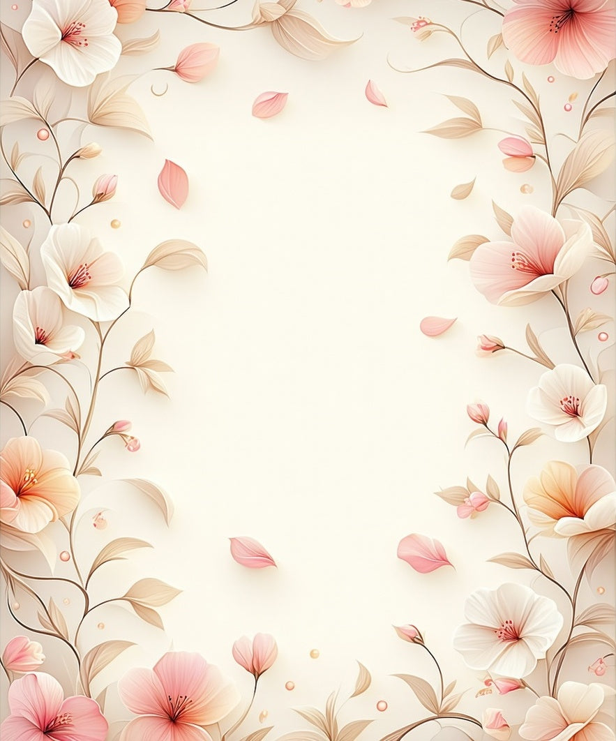 Delicate Floral Vine Patterned Rug