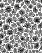 Bold Fan Leaf Pattern Design Rug
