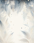 Feather Pattern with Subtle Sparkle Design Rug
