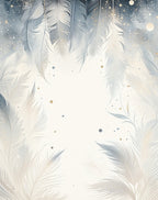Feather Pattern with Subtle Sparkle Design Rug