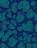 Tropical Leaf Silhouette Design Rug