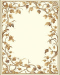 Ornate Golden Vine Border Design Rug