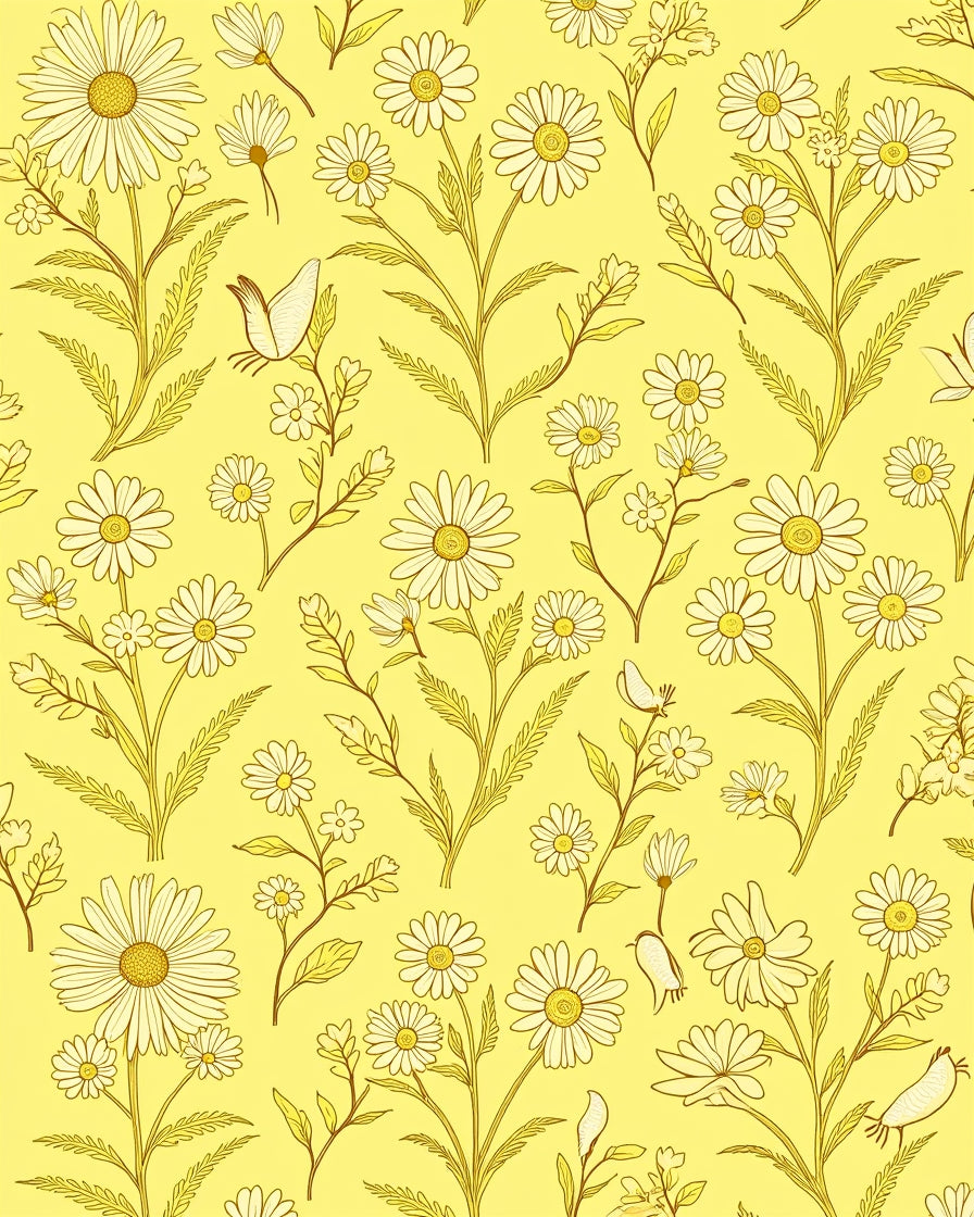 Dainty Daisy Branch Pattern Rug