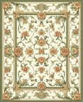 Ornate Floral Scrollwork Pattern Rug