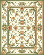 Ornate Floral Scrollwork Pattern Rug