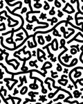 Abstract Black White Graffiti Design Rug