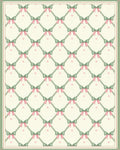 Pastel Bows Lattice Pattern Rug