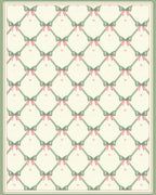 Pastel Bows Lattice Pattern Rug