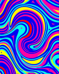 Vibrant Abstract Swirls Pattern Rug