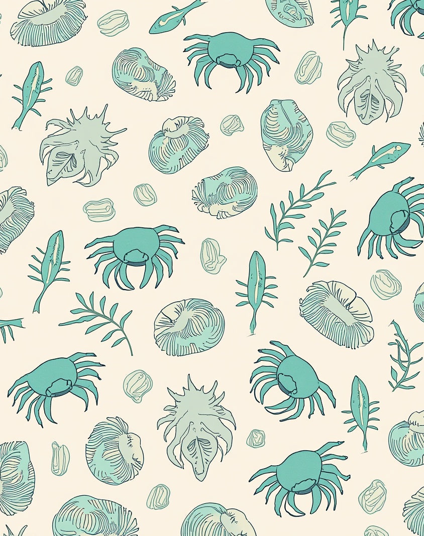 Marine Life Pattern Area Rug
